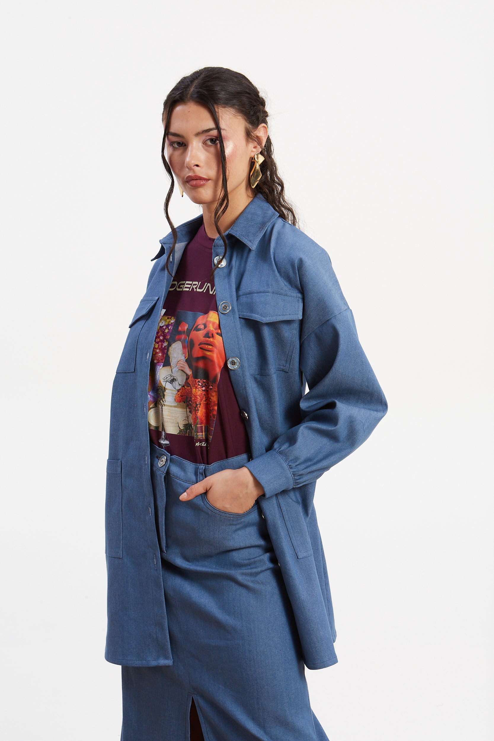 Zora denim overshirt