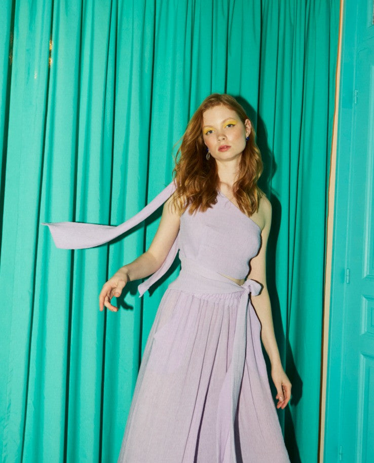 Joanna one shoulder cut out top