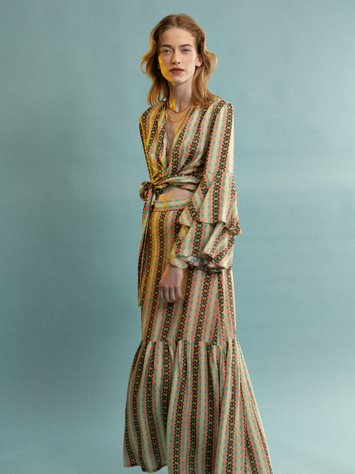 Allison viscose ruffle skirt