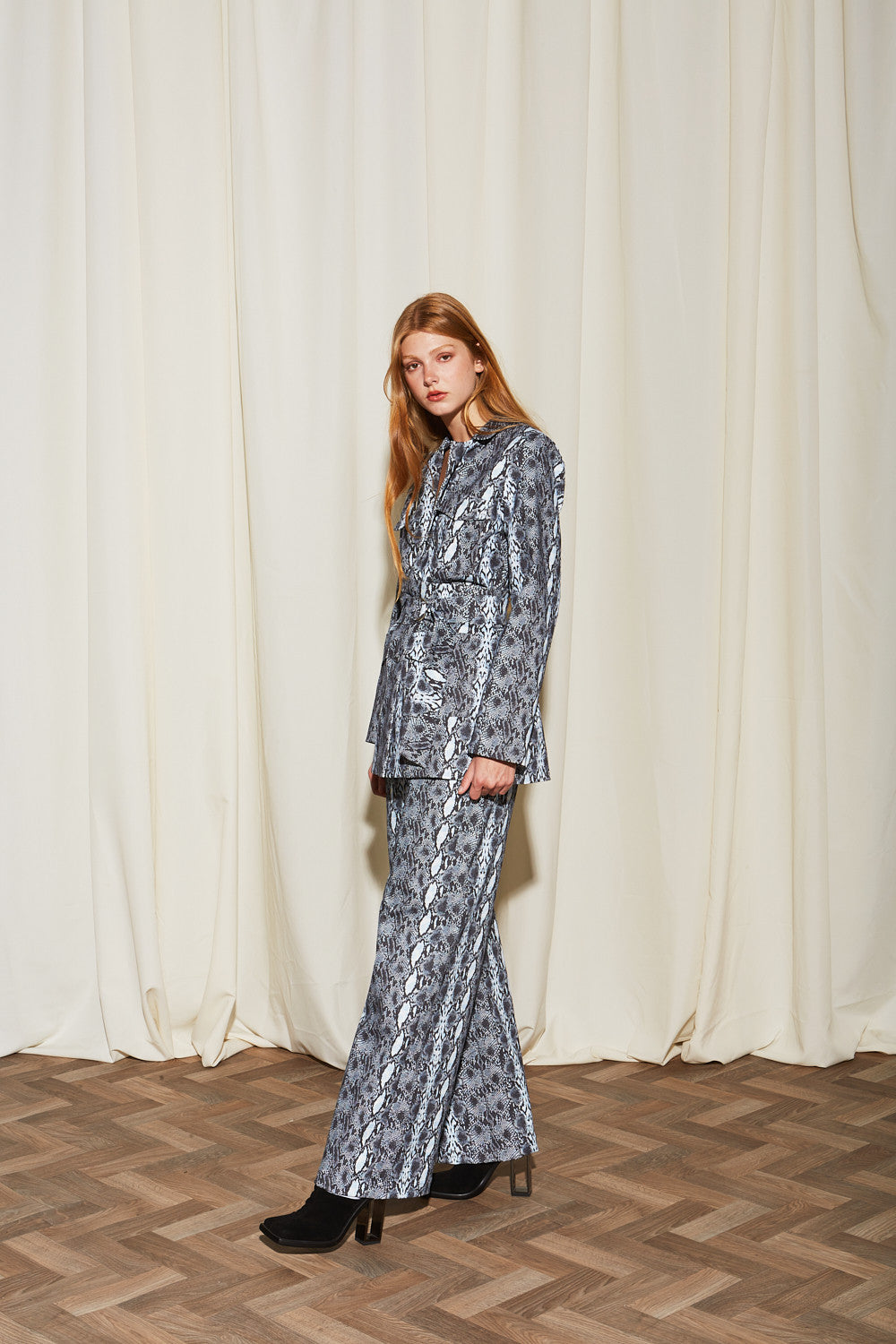 Alina cotton printed blazer