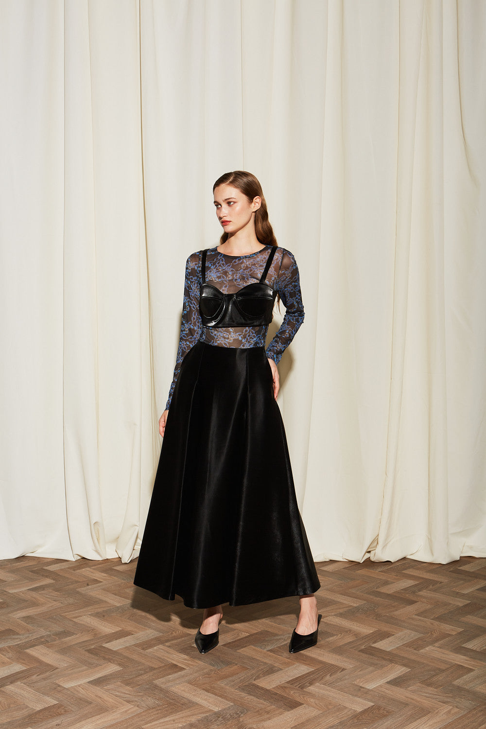 Lennie eco leather crop top