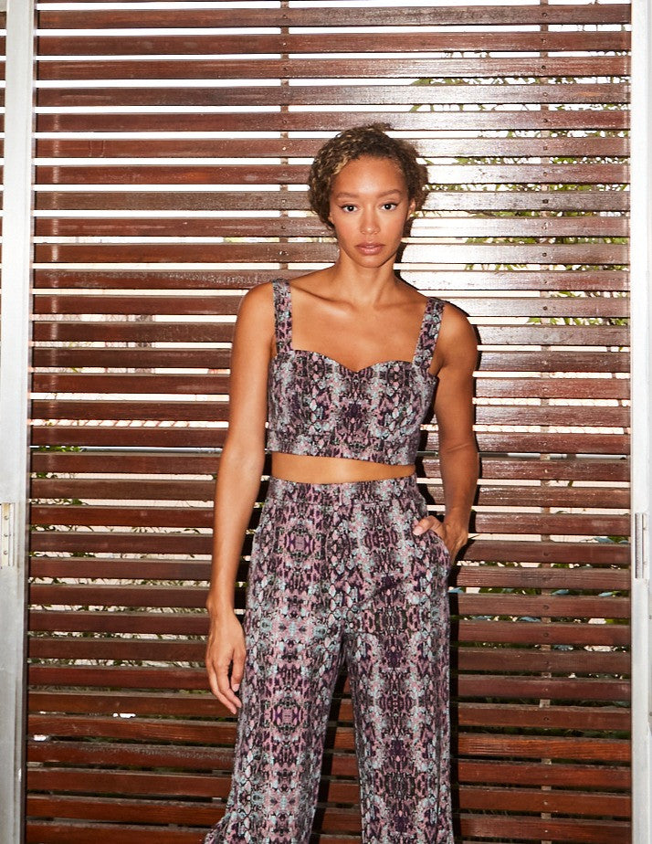 Clelia cotton printed top