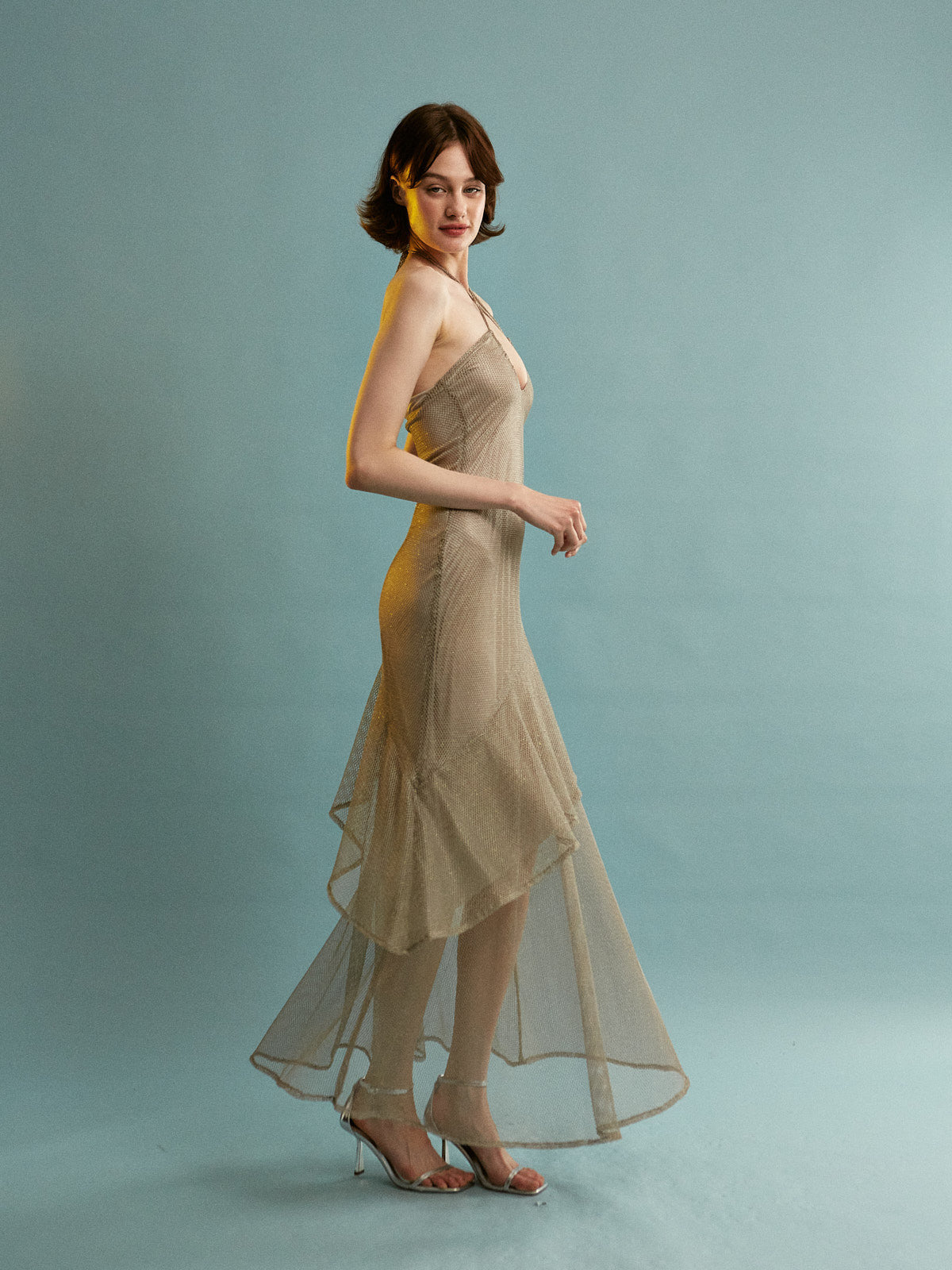 Sara ruffle maxi dress