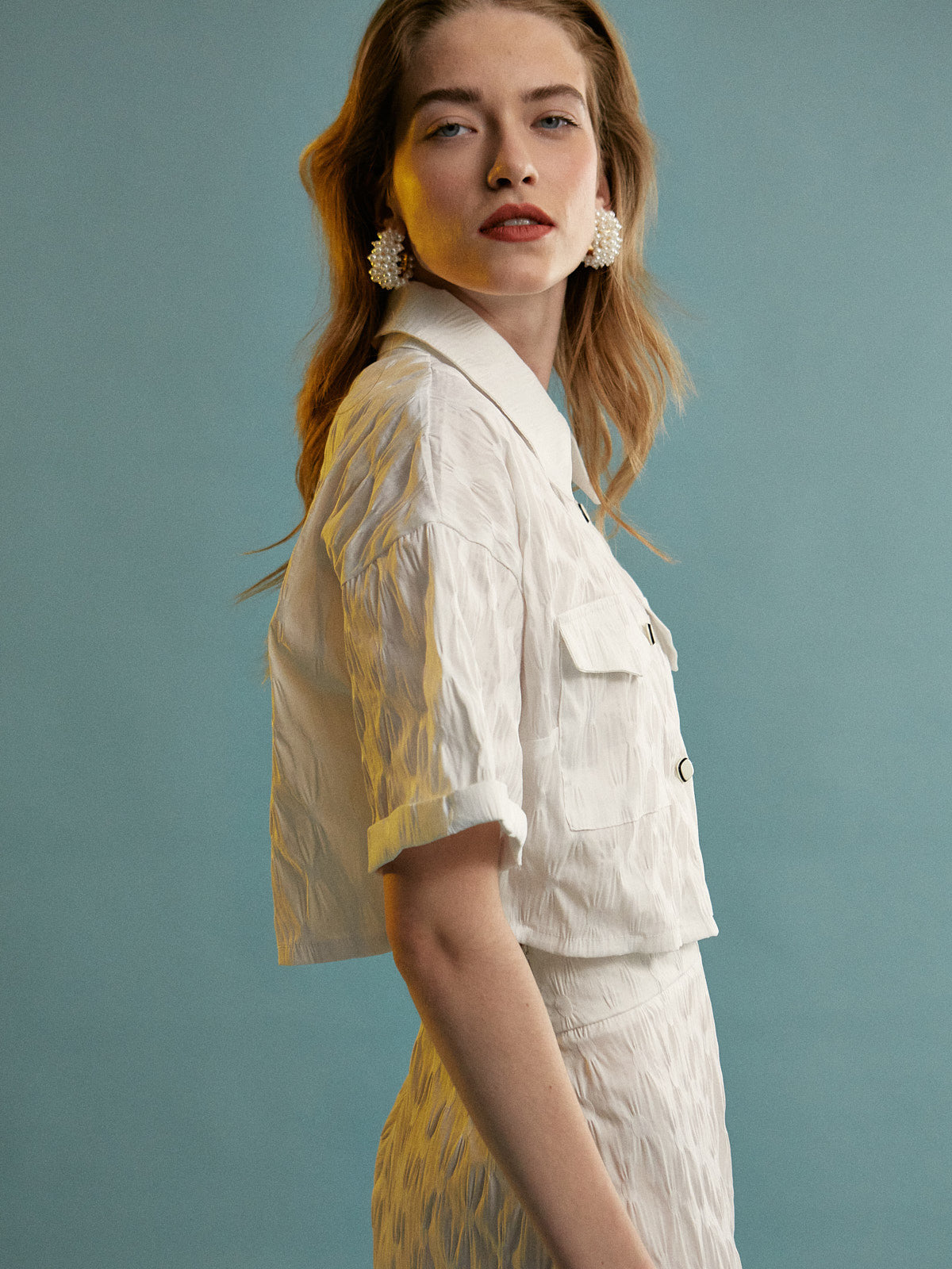 Feya polka dot white pants