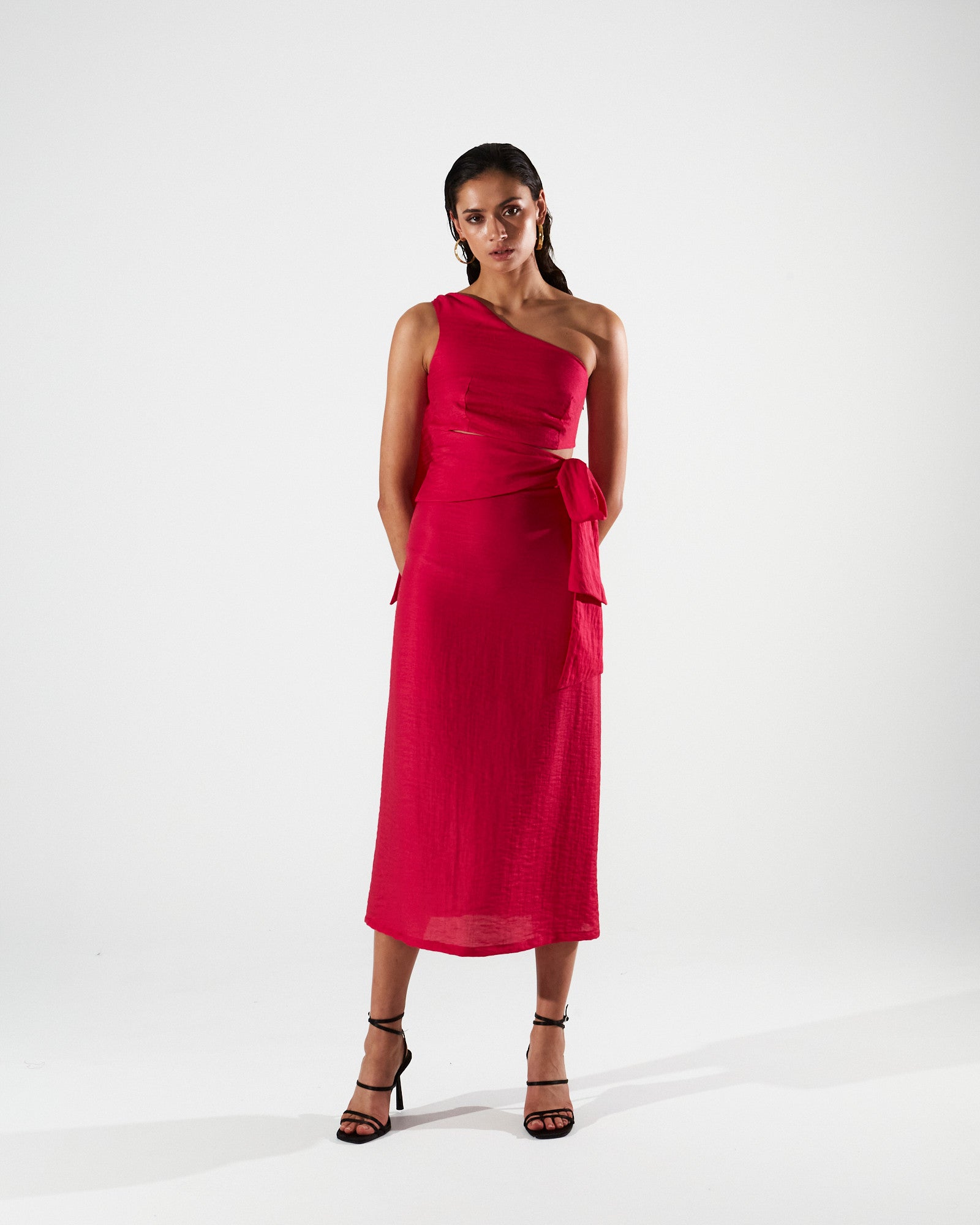 Iris cut out fuchsia top