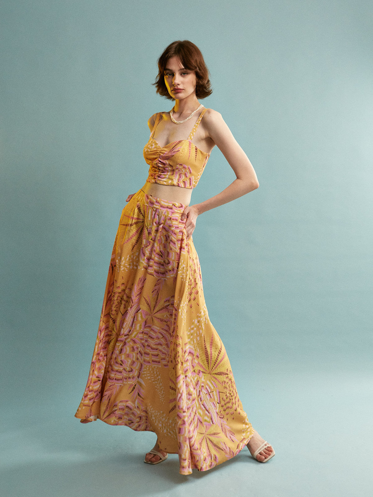 Nora viscose wide skirt