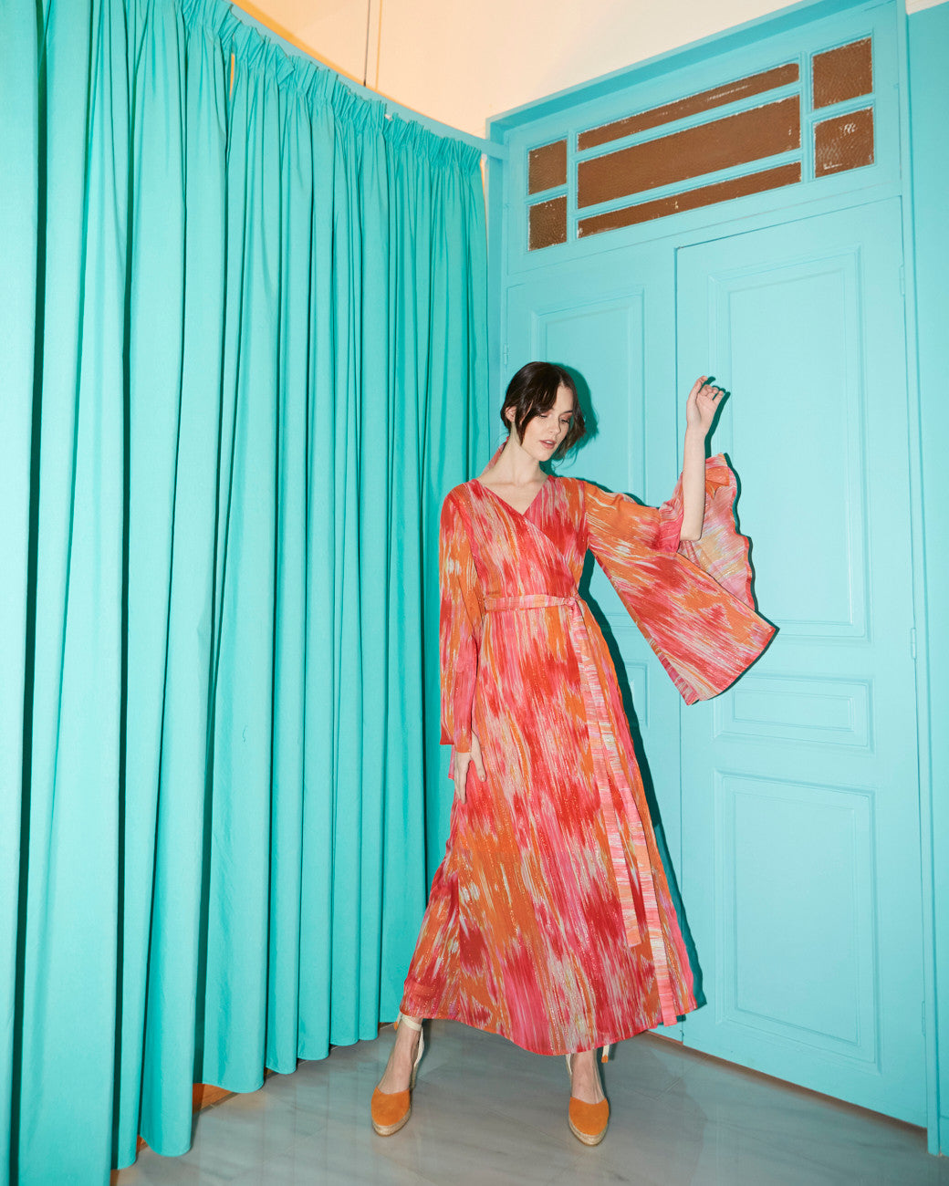 Florence kimono sleeve wrap dress