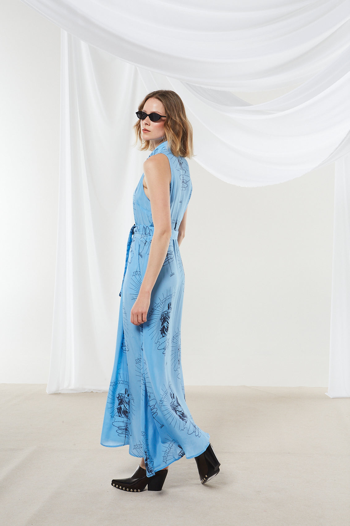 Ananke cupro printed shirtdress