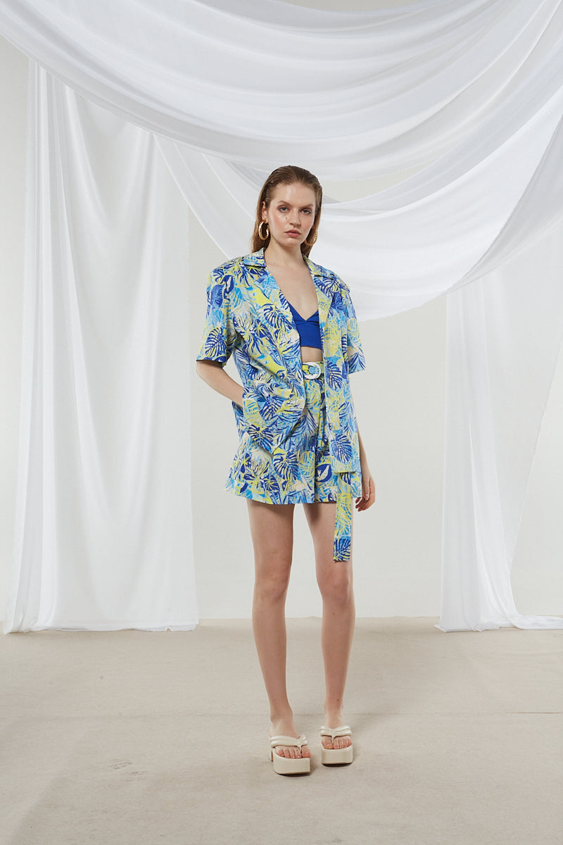 Chloe cotton short sleeve blazer