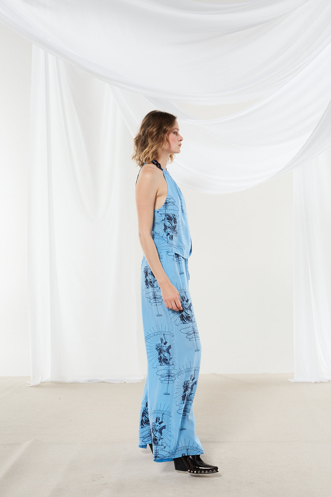 Ananke cupro printed top